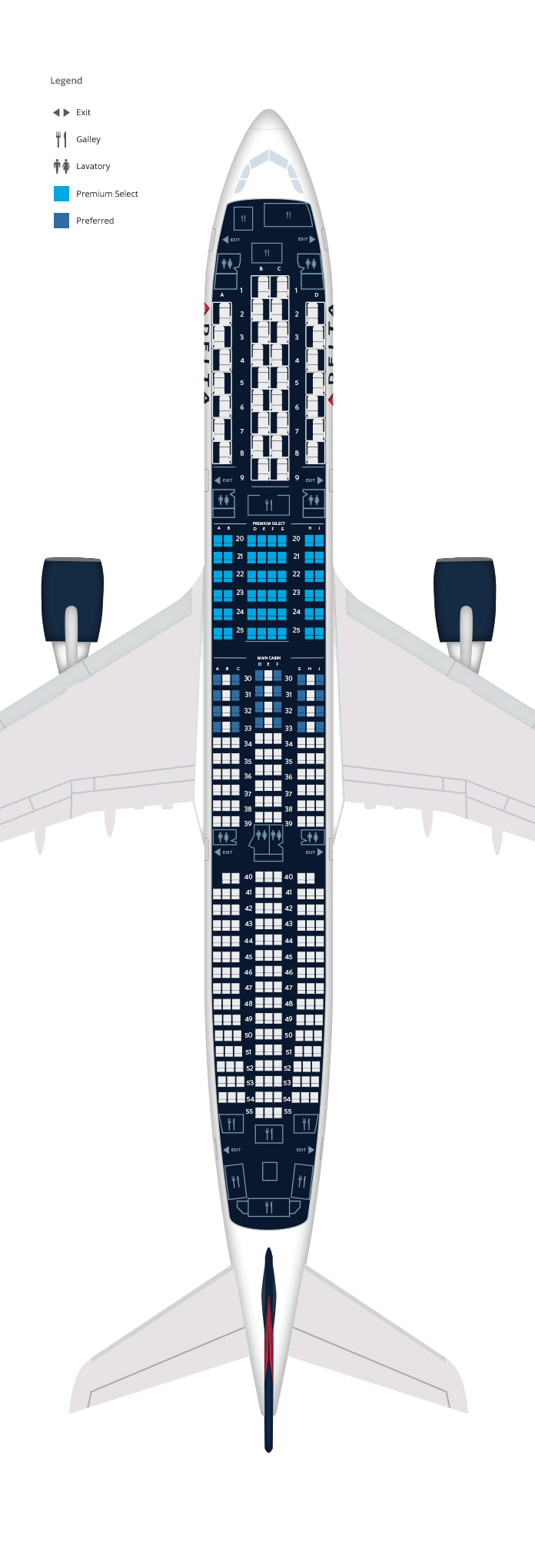 Airbus A350 900 Seat Map Flight Web Check In