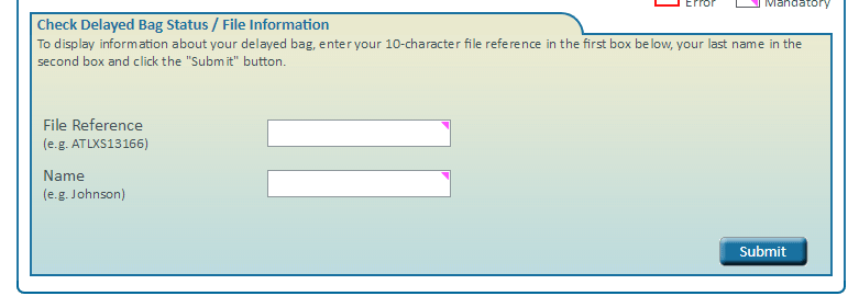 Sky Airline Baggage Tracking Claim Status Online Flight Web